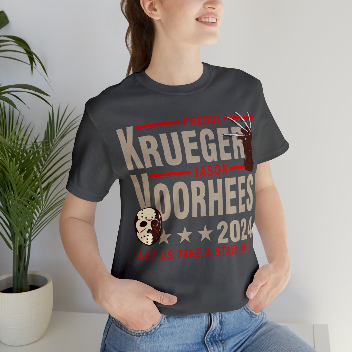 Freddy Krueger Jason Voorhees 2024 | Unisex Jersey Short Sleeve Tee