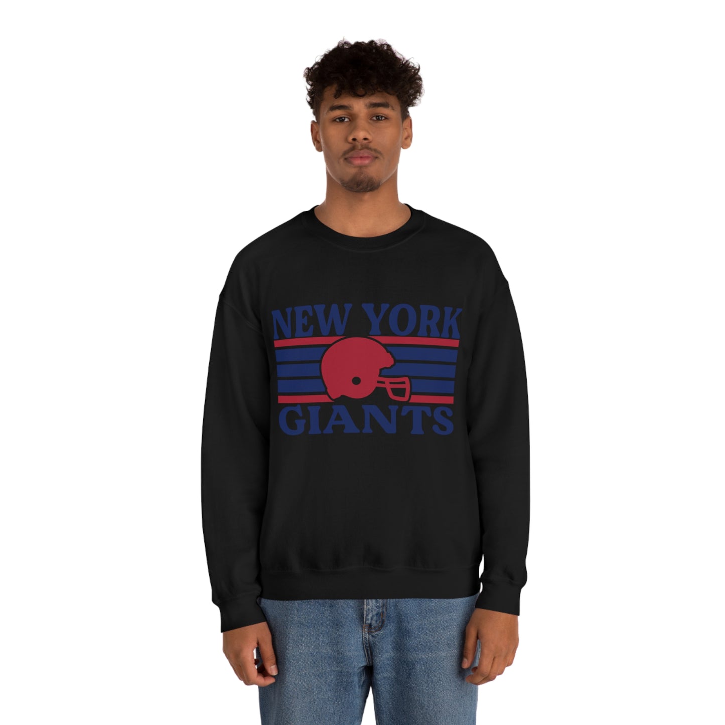 Retro Style New York Football Unisex Heavy Blend Crewneck Sweatshirt