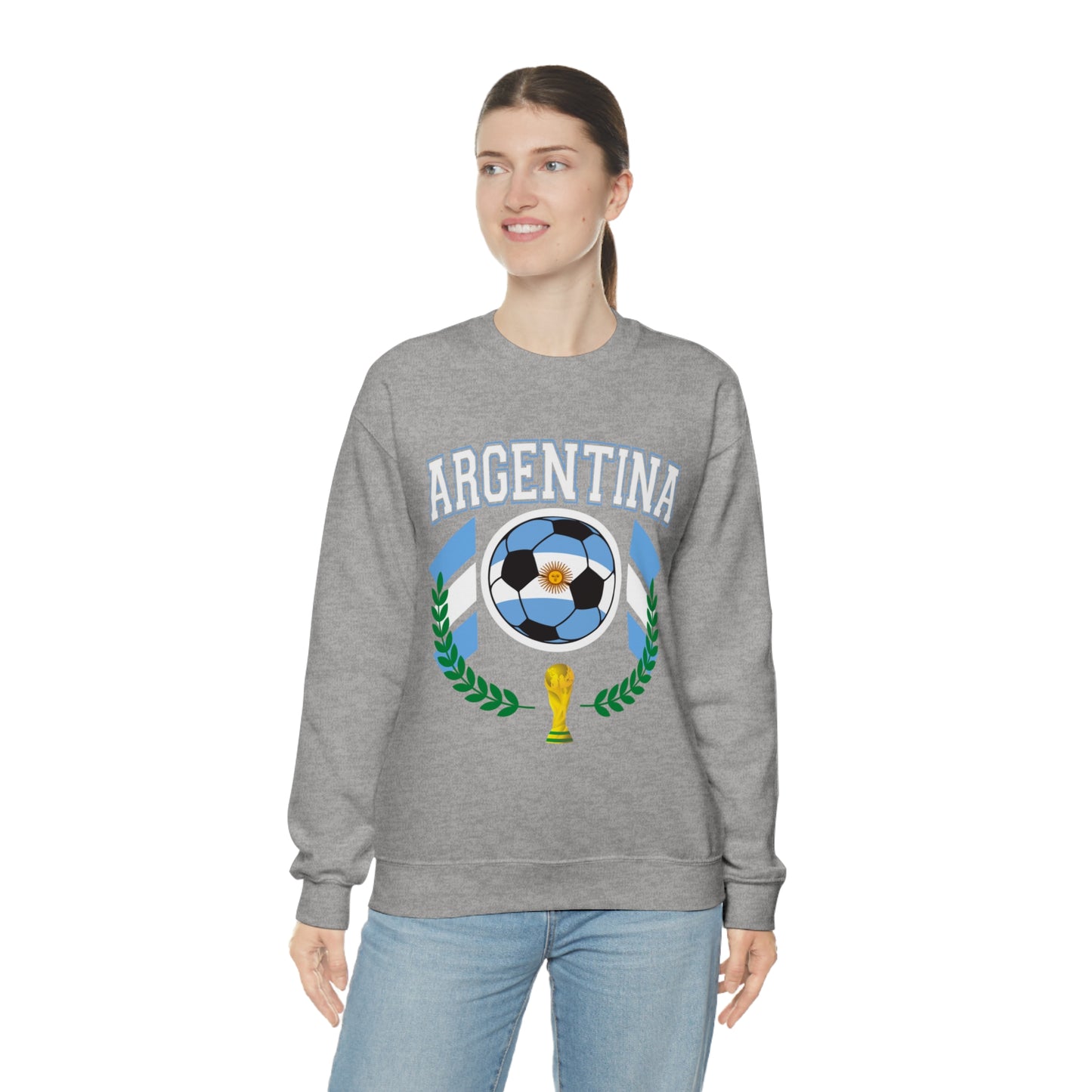 Argentina World Cup Soccer Unisex Heavy Blend Crewneck Sweatshirt