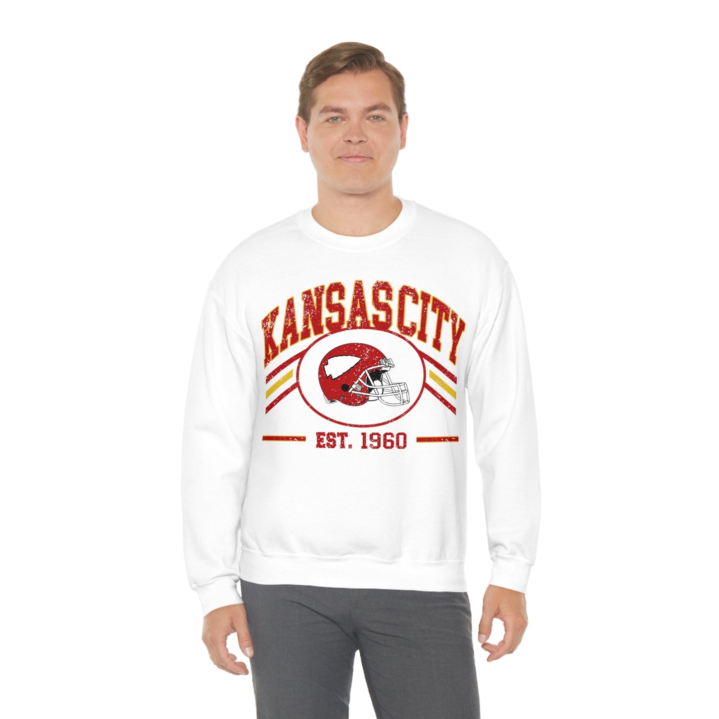 Kansas City Football Unisex Heavy Blend Crewneck Sweatshirt