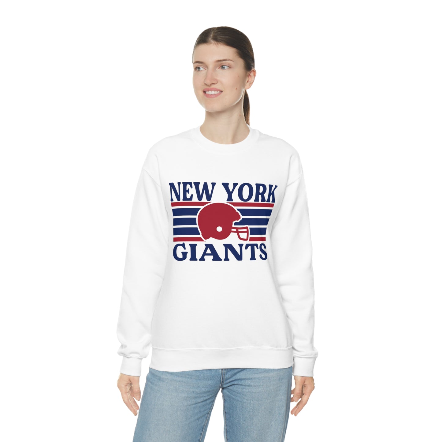 Retro Style New York Football Unisex Heavy Blend Crewneck Sweatshirt