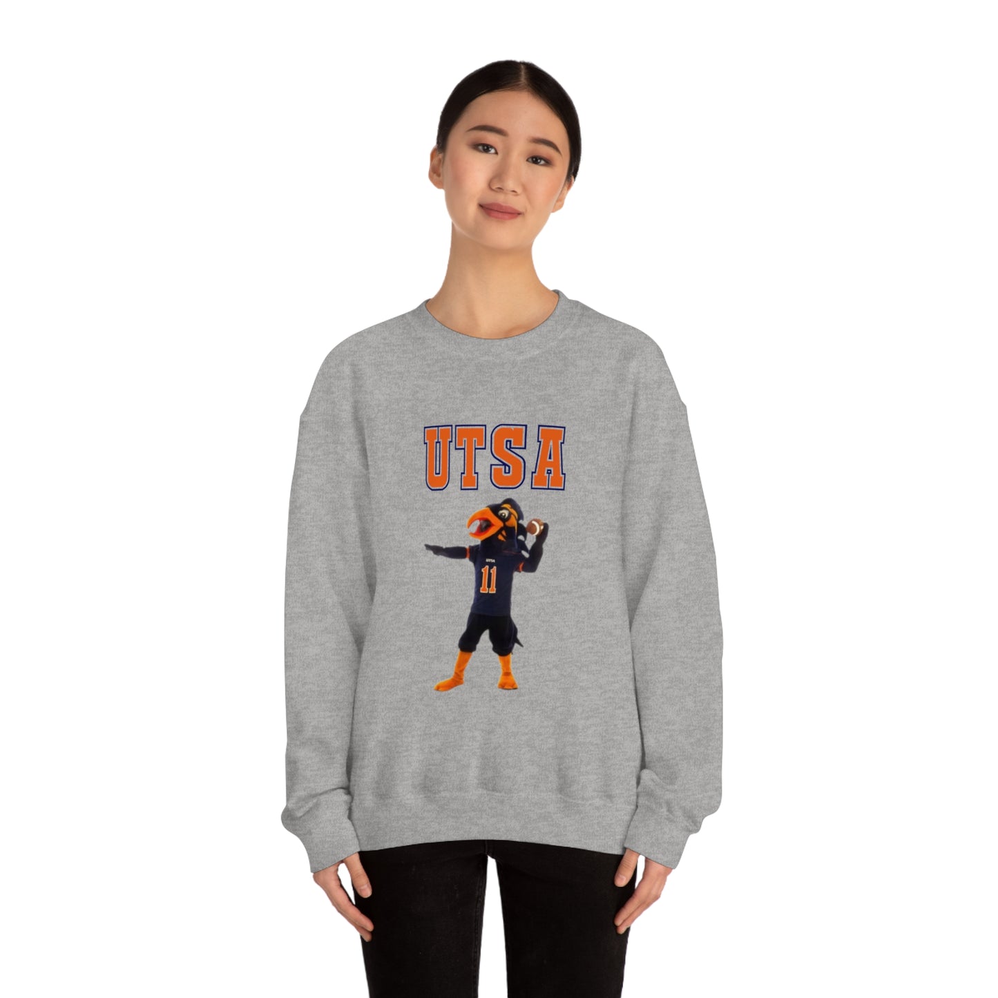 UTSA Mascot Roadrunner San Antonio Texas Unisex Heavy Blend Crewneck Sweatshirt