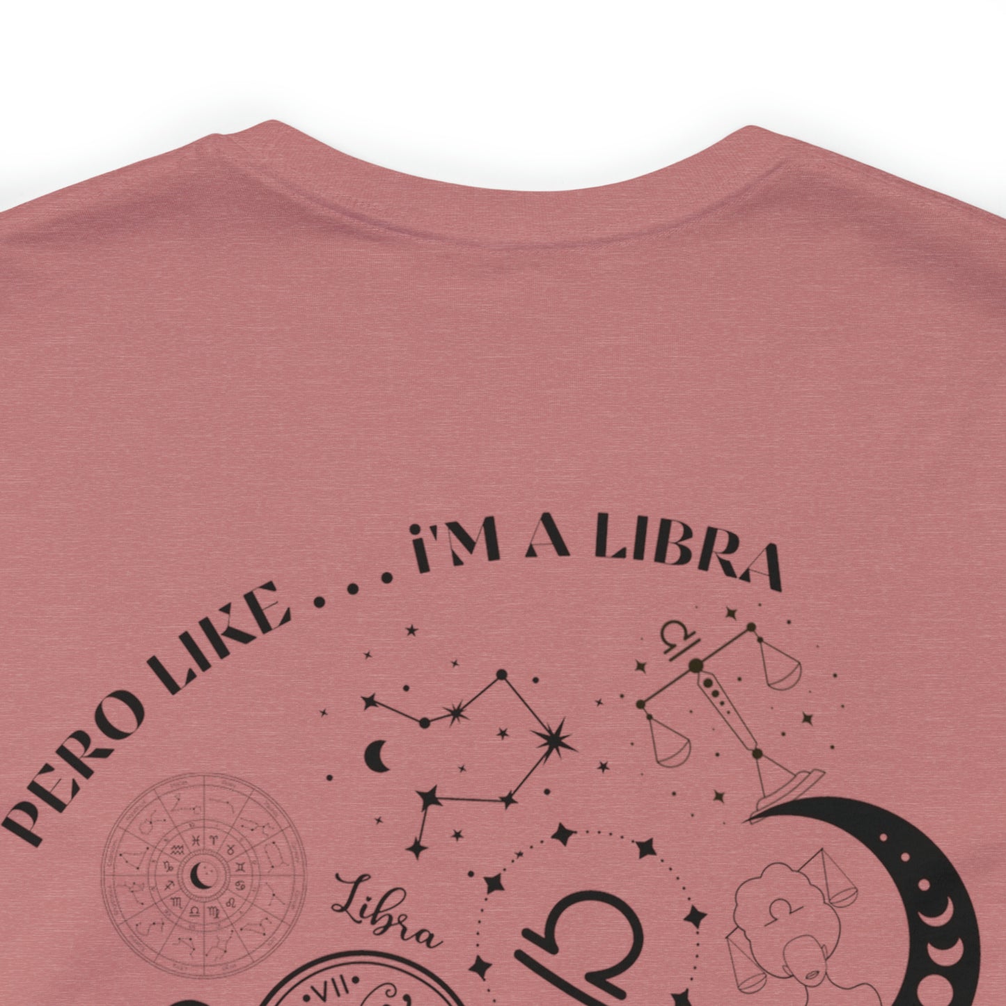 Zodiac Libra - Astrology Unisex Jersey Short Sleeve Tee Front/Back Print