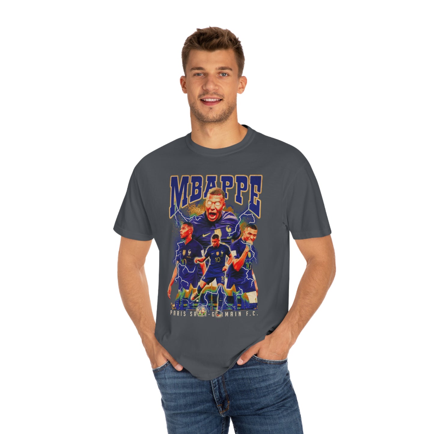 Mbappe Soccer Unisex Garment-Dyed T-shirt
