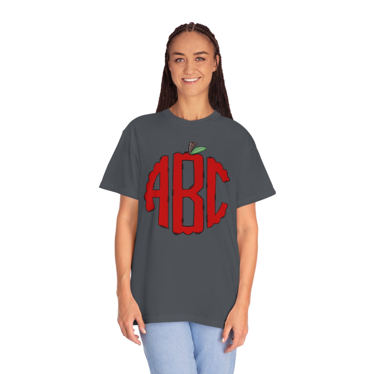 ABC Apple Teacher Unisex Garment-Dyed T-shirt