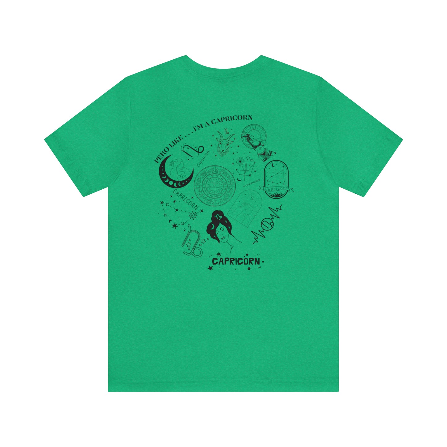 Zodiac Capricorn - Astrology Unisex Jersey Short Sleeve Tee Front/Back Print
