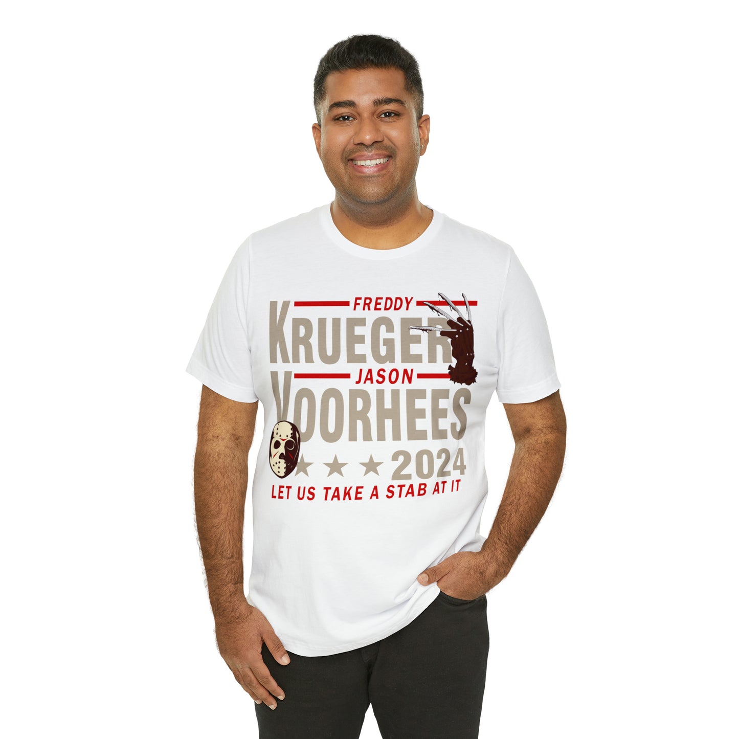 Freddy Krueger Jason Voorhees 2024 | Unisex Jersey Short Sleeve Tee
