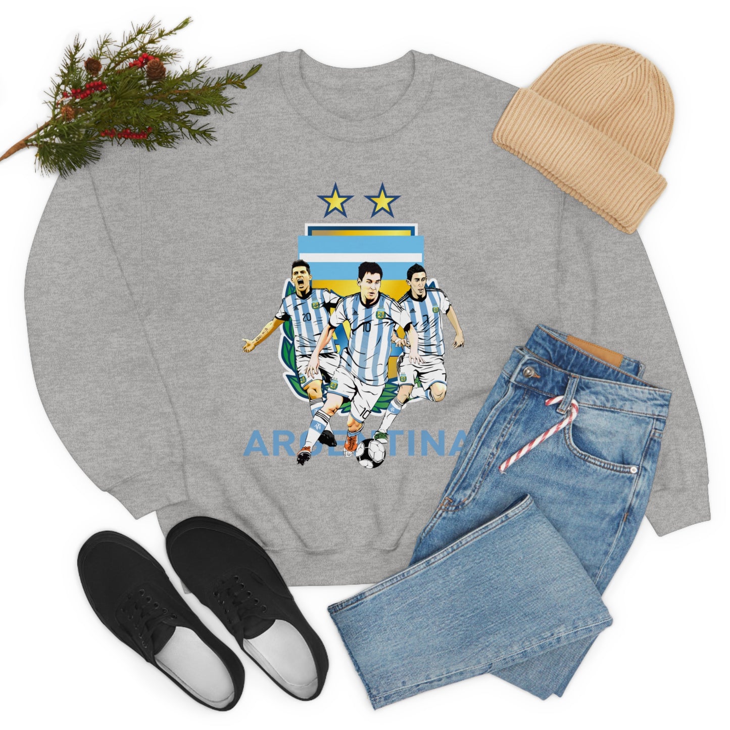 Argentina Soccer Unisex Heavy Blend Crewneck Sweatshirt