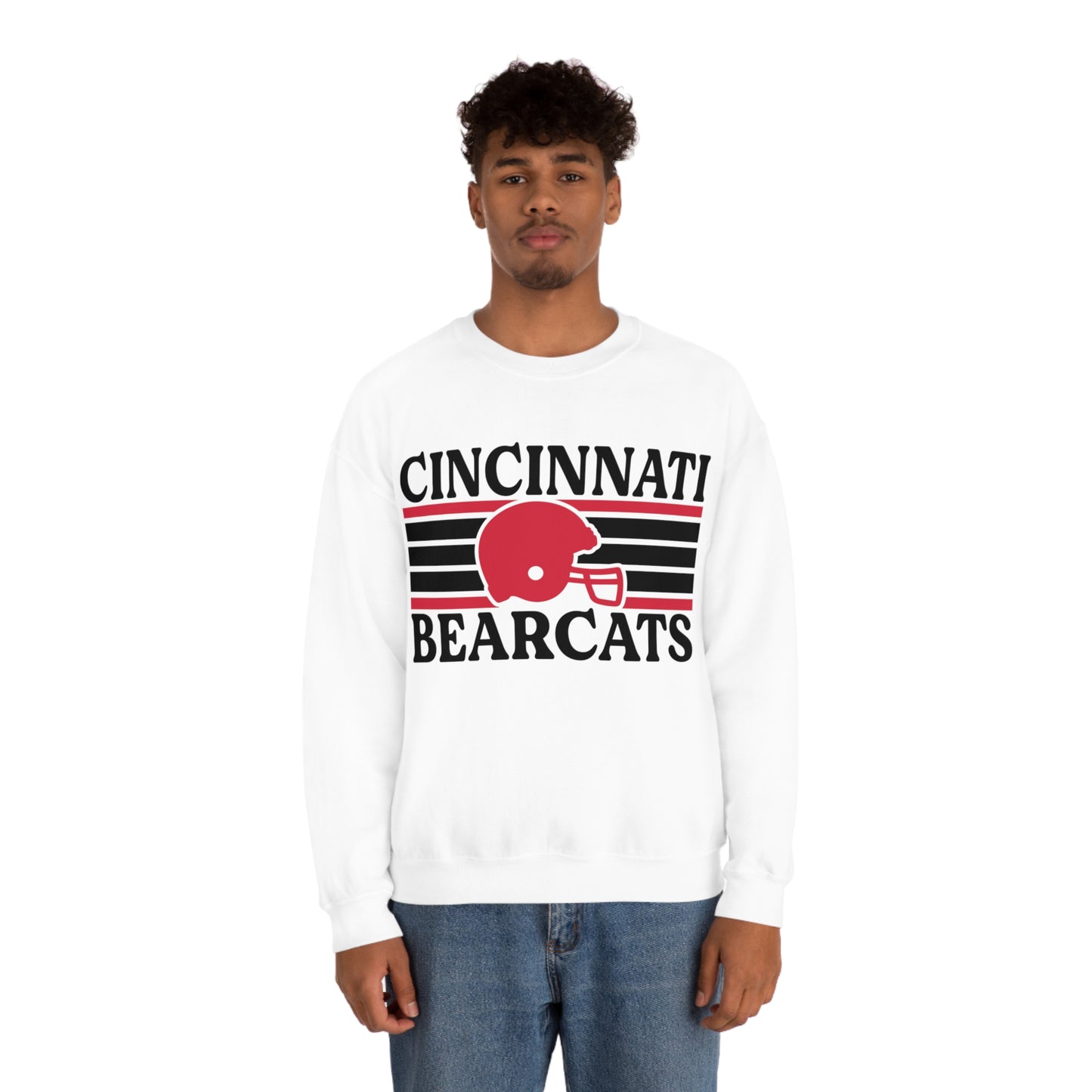 Retro Style Bearcats Football Unisex Heavy Blend Crewneck Sweatshirt