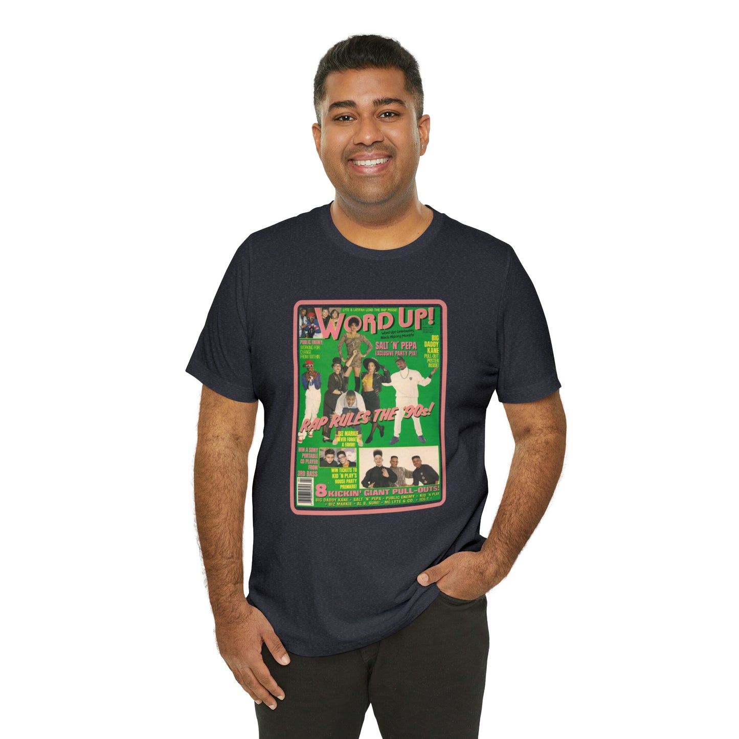 90s Throwback Word Up Magazine Unisex Jersey Short Sleeve Tee