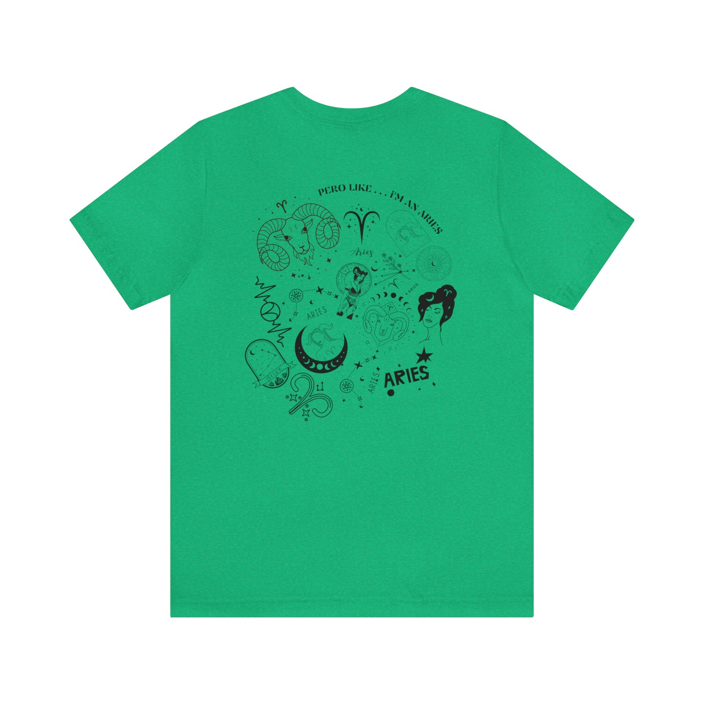 Zodiac Aries - Astrology Unisex Jersey Short Sleeve Tee Front/Back Print