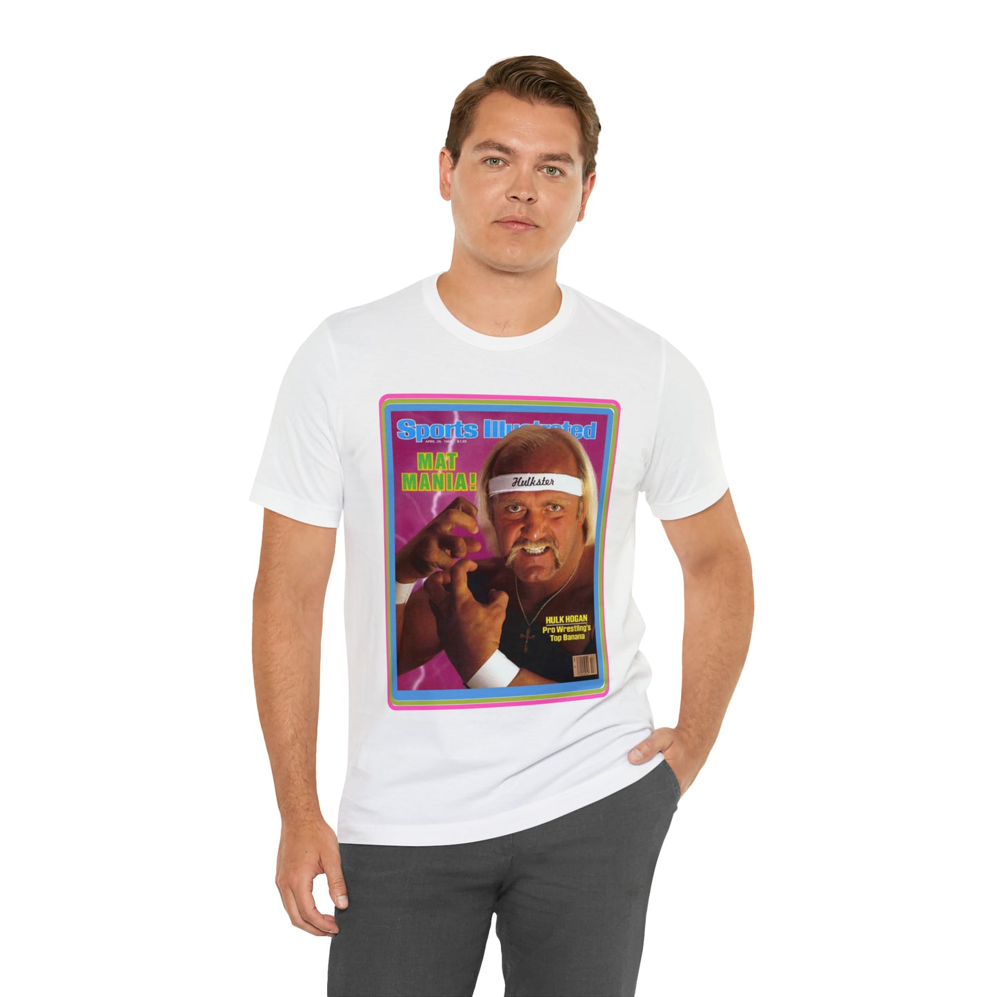 90s Throwback Hulk Hogan Sports Illustrated Magazine Unisex Jersey Short Sleeve Tee