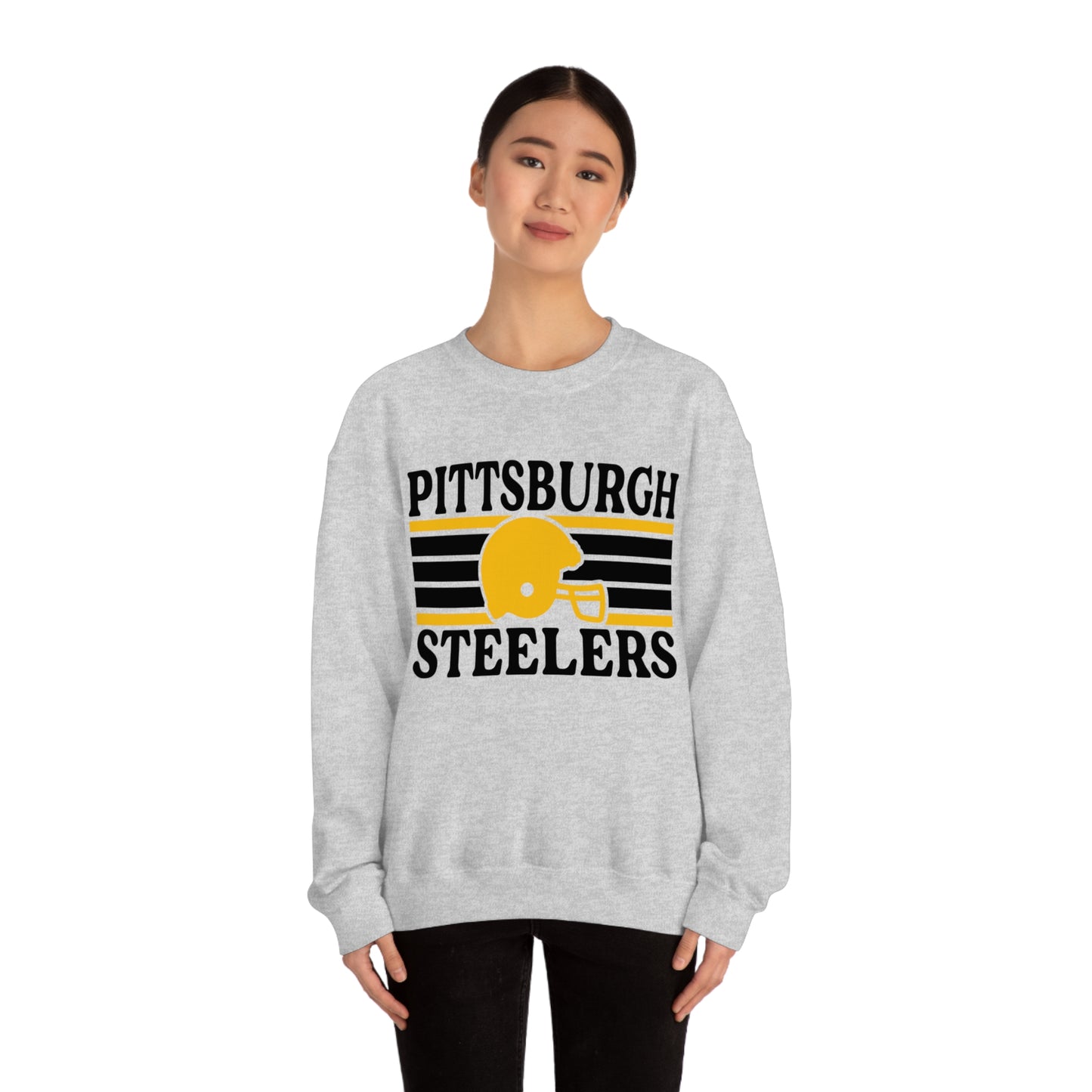 Retro Style Pittsburgh Football Unisex Heavy Blend Crewneck Sweatshirt