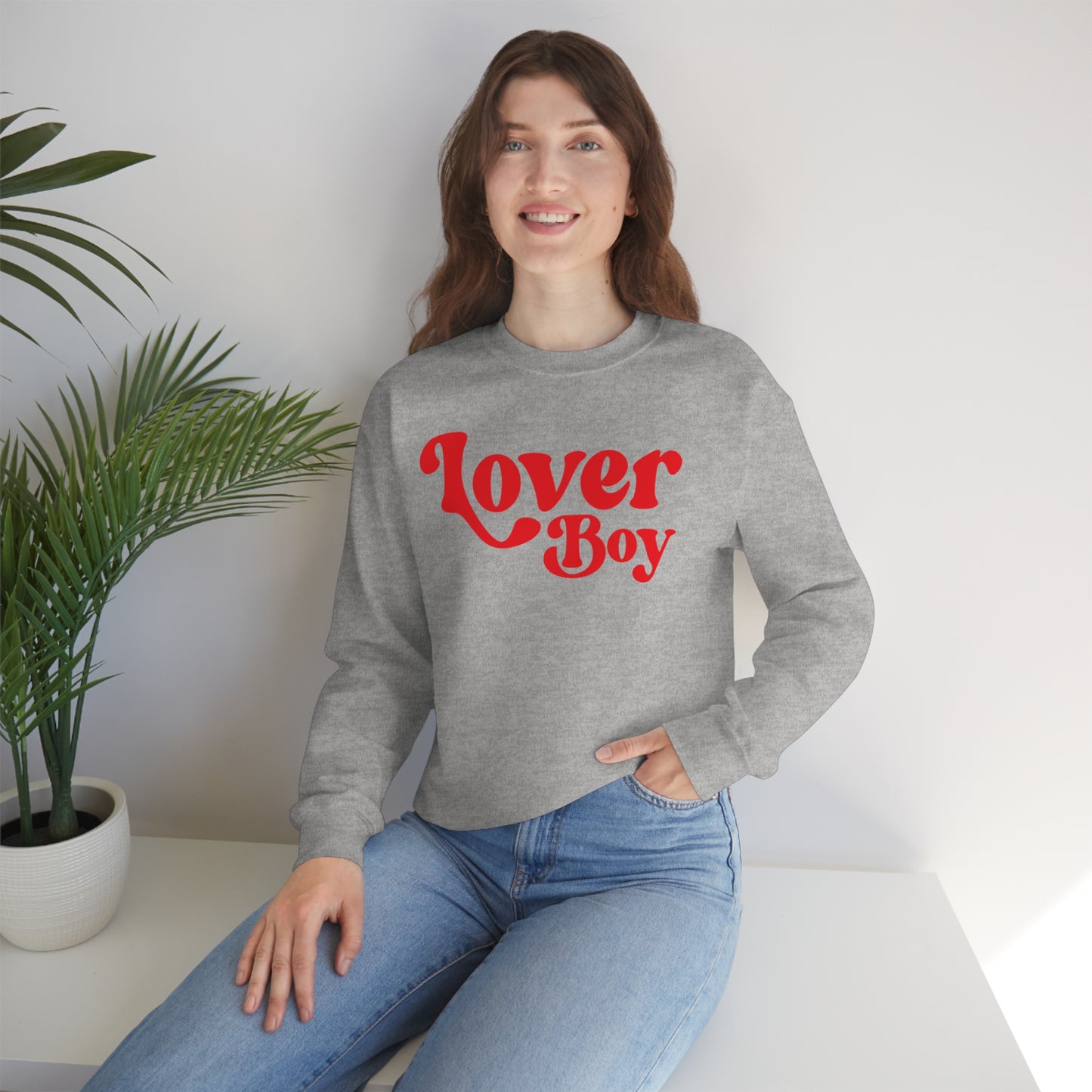 Lover Boy Valentines Day Unisex Heavy Blend Crewneck Sweatshirt
