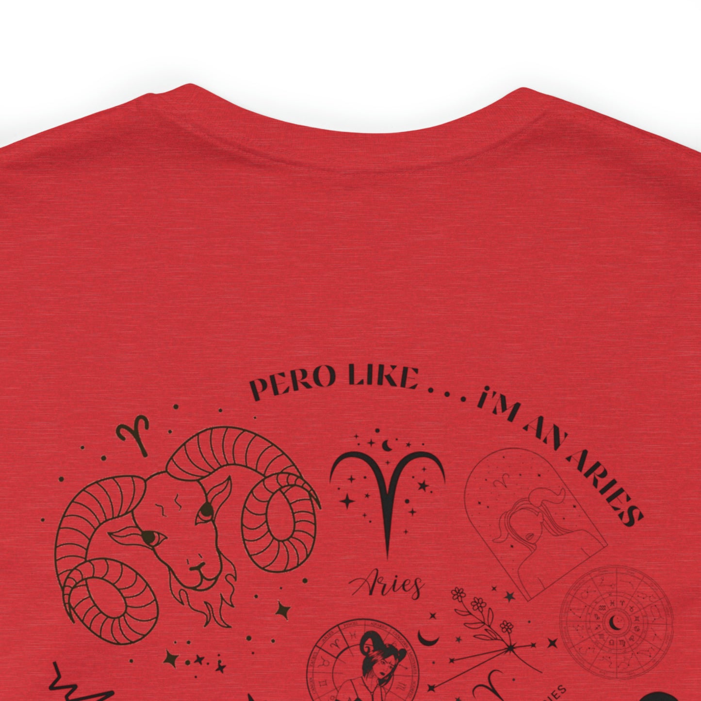 Zodiac Aries - Astrology Unisex Jersey Short Sleeve Tee Front/Back Print