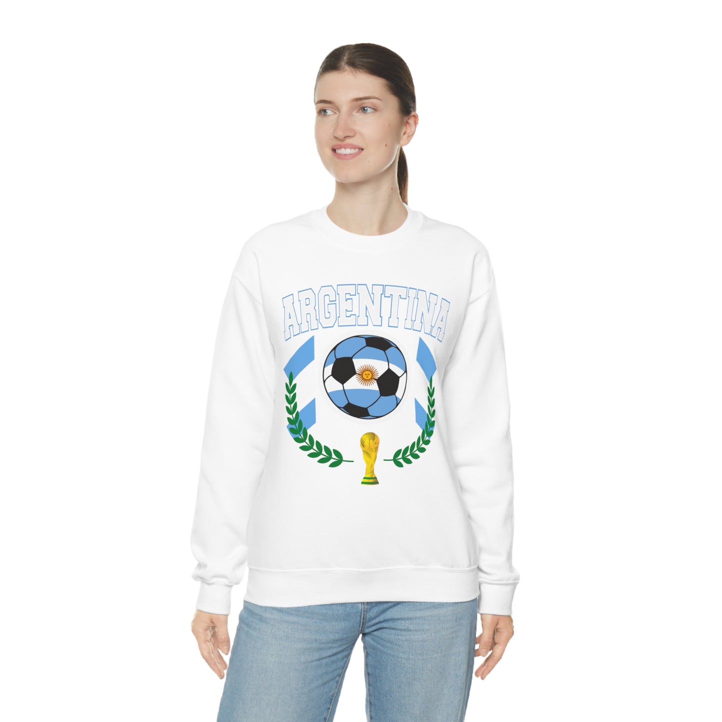 Argentina World Cup Soccer Unisex Heavy Blend Crewneck Sweatshirt