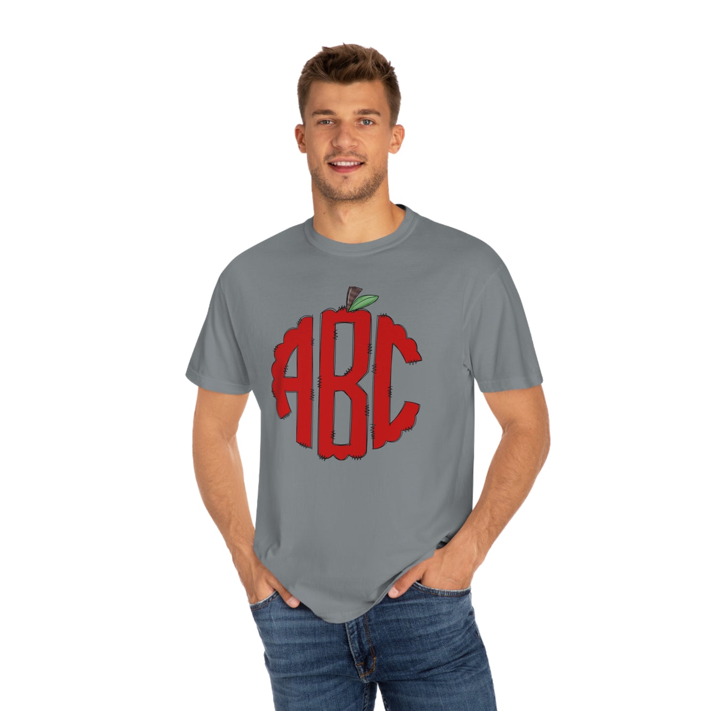 ABC Apple Teacher Unisex Garment-Dyed T-shirt