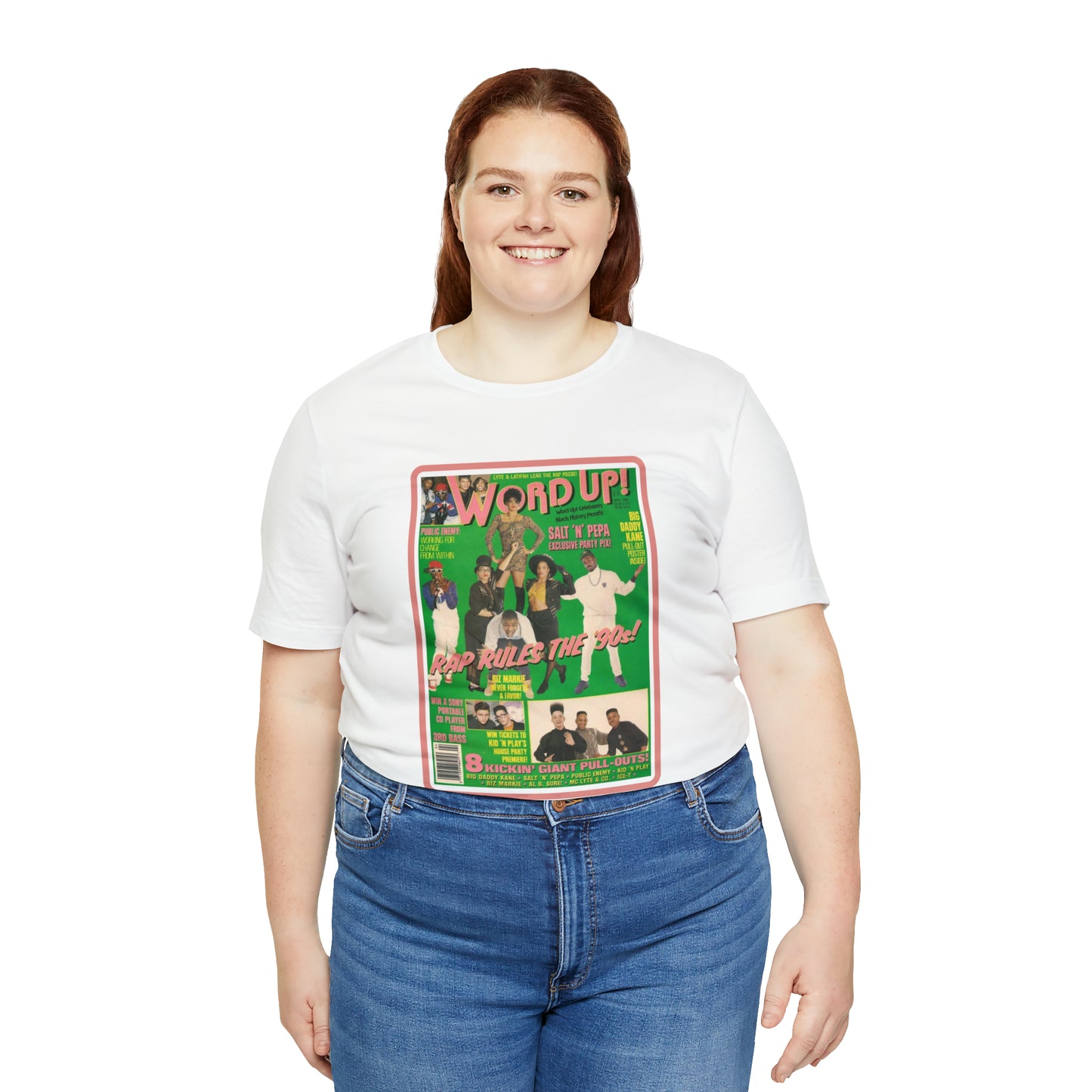 90s Throwback Word Up Magazine Unisex Jersey Short Sleeve Tee