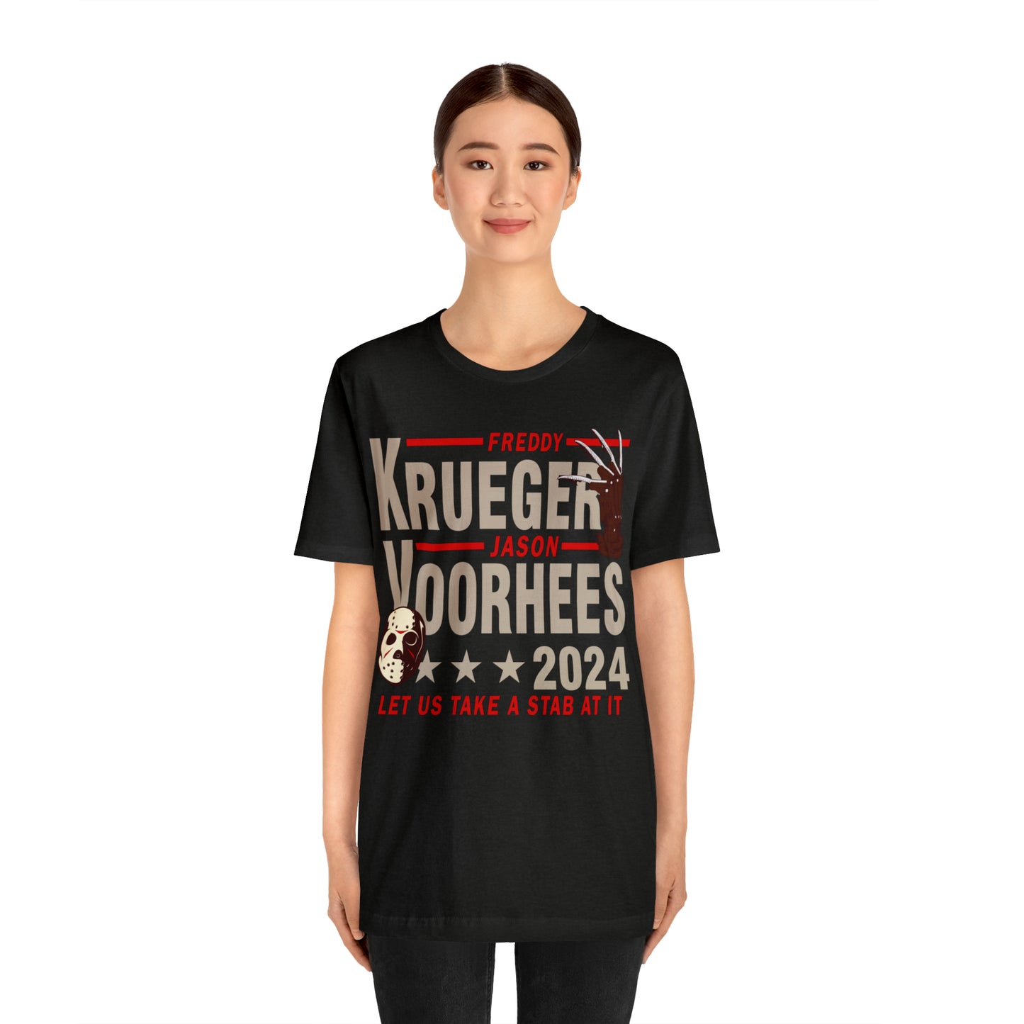 Freddy Krueger Jason Voorhees 2024 | Unisex Jersey Short Sleeve Tee