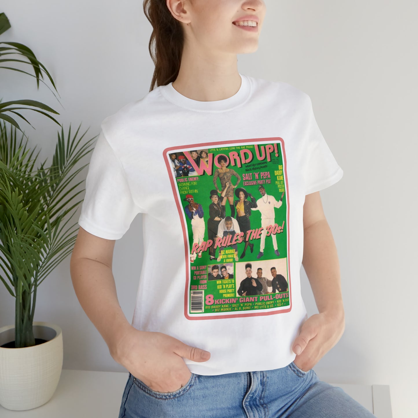 90s Throwback Word Up Magazine Unisex Jersey Short Sleeve Tee
