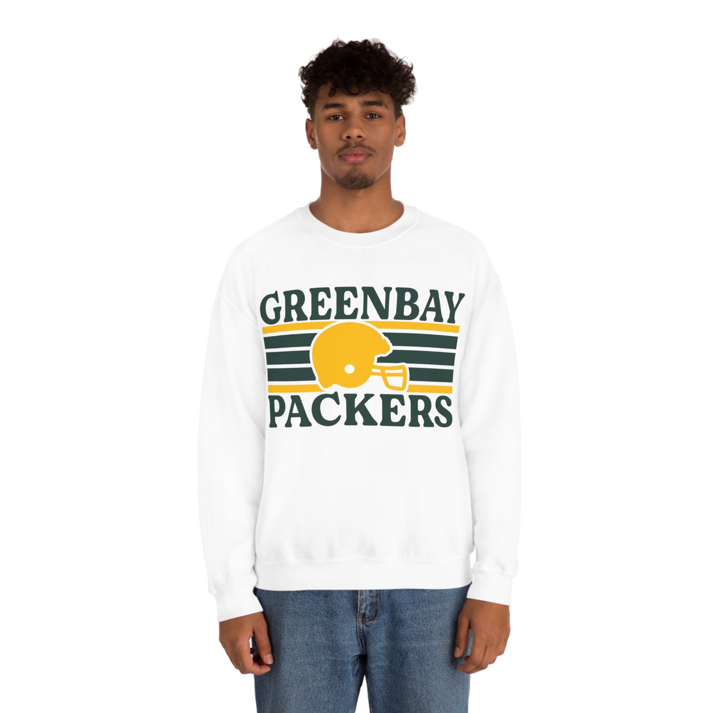 Retro Style Green Bay Football Unisex Heavy Blend Crewneck Sweatshirt