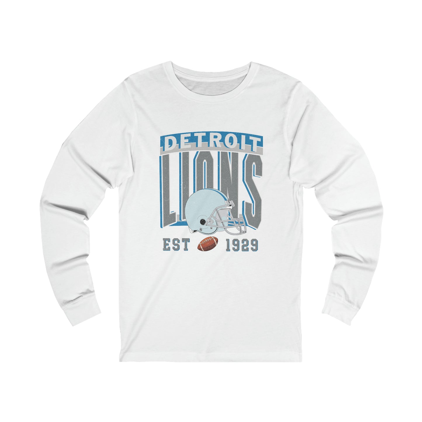 Detroit Football Unisex Jersey Long Sleeve Tee