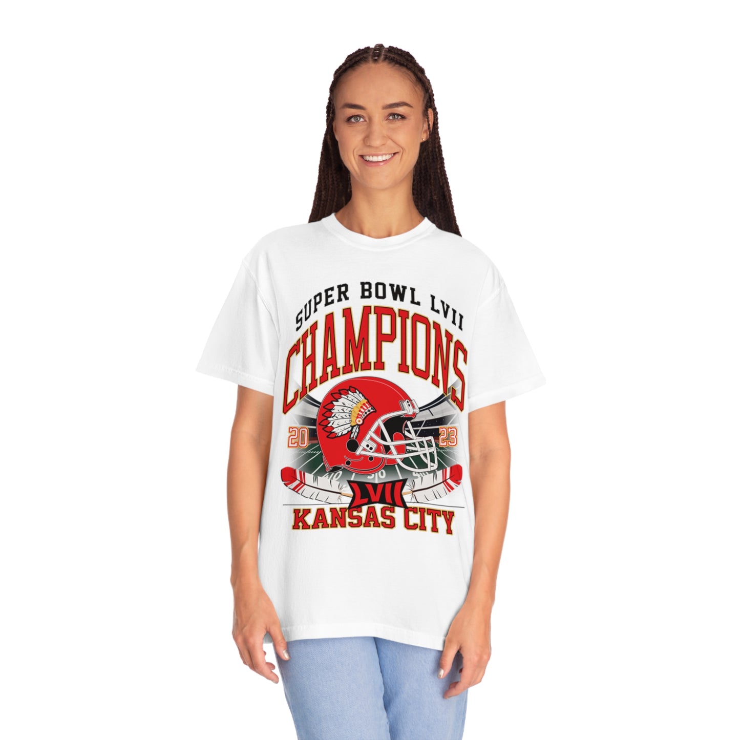 Kansas City Super Bowl Champions Football Unisex Garment-Dyed T-shirt