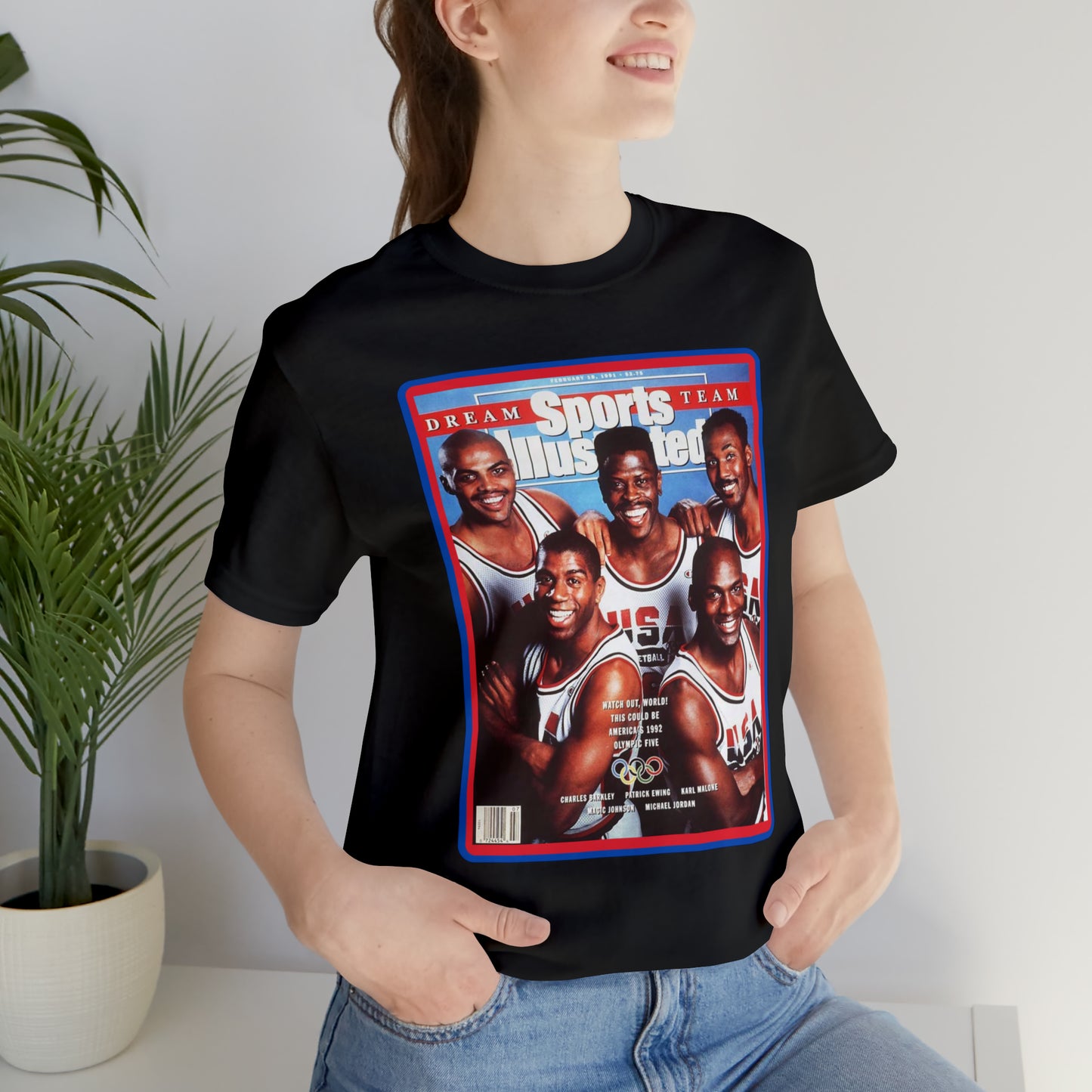 90s Throwback Dream Team Sports Illustrated Magazine Unisex Jersey Short Sleeve Tee