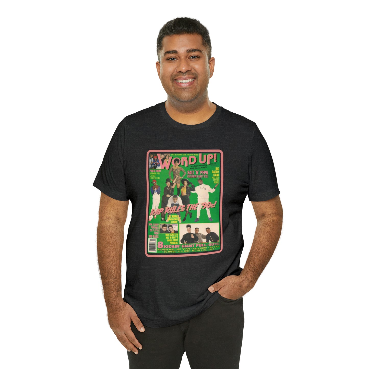 90s Throwback Word Up Magazine Unisex Jersey Short Sleeve Tee