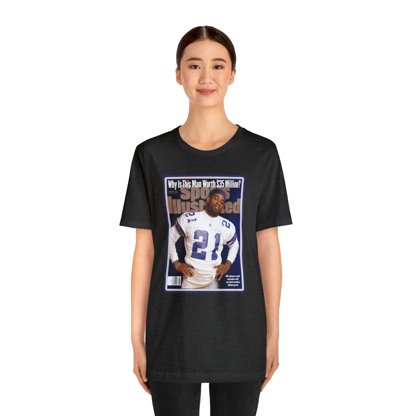 90s Throwback Dallas Cowboys Deion Sanders Sports Illustrated Magazine Unisex Jersey Short Sleeve Tee