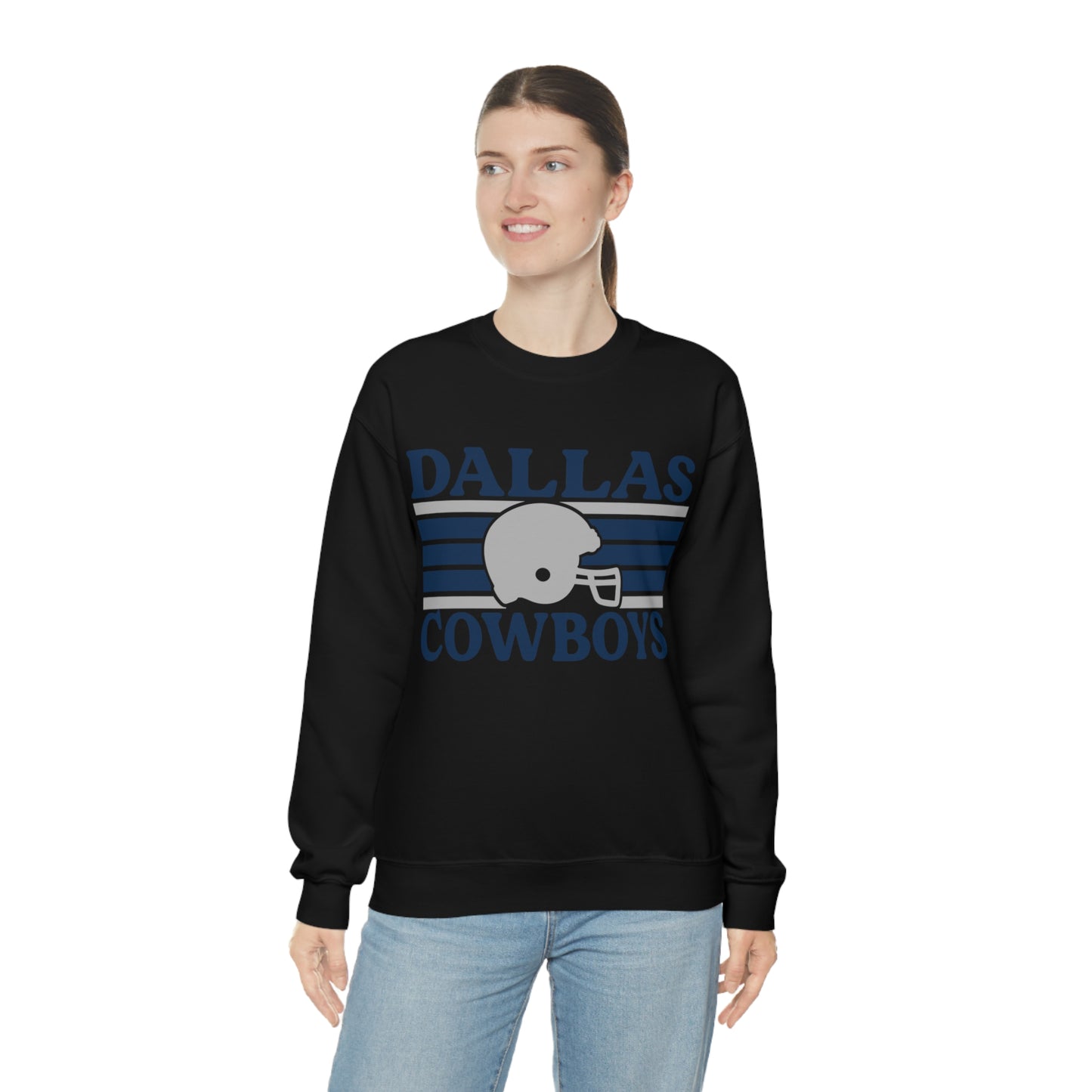 Retro Style Dallas Football Unisex Heavy Blend Crewneck Sweatshirt