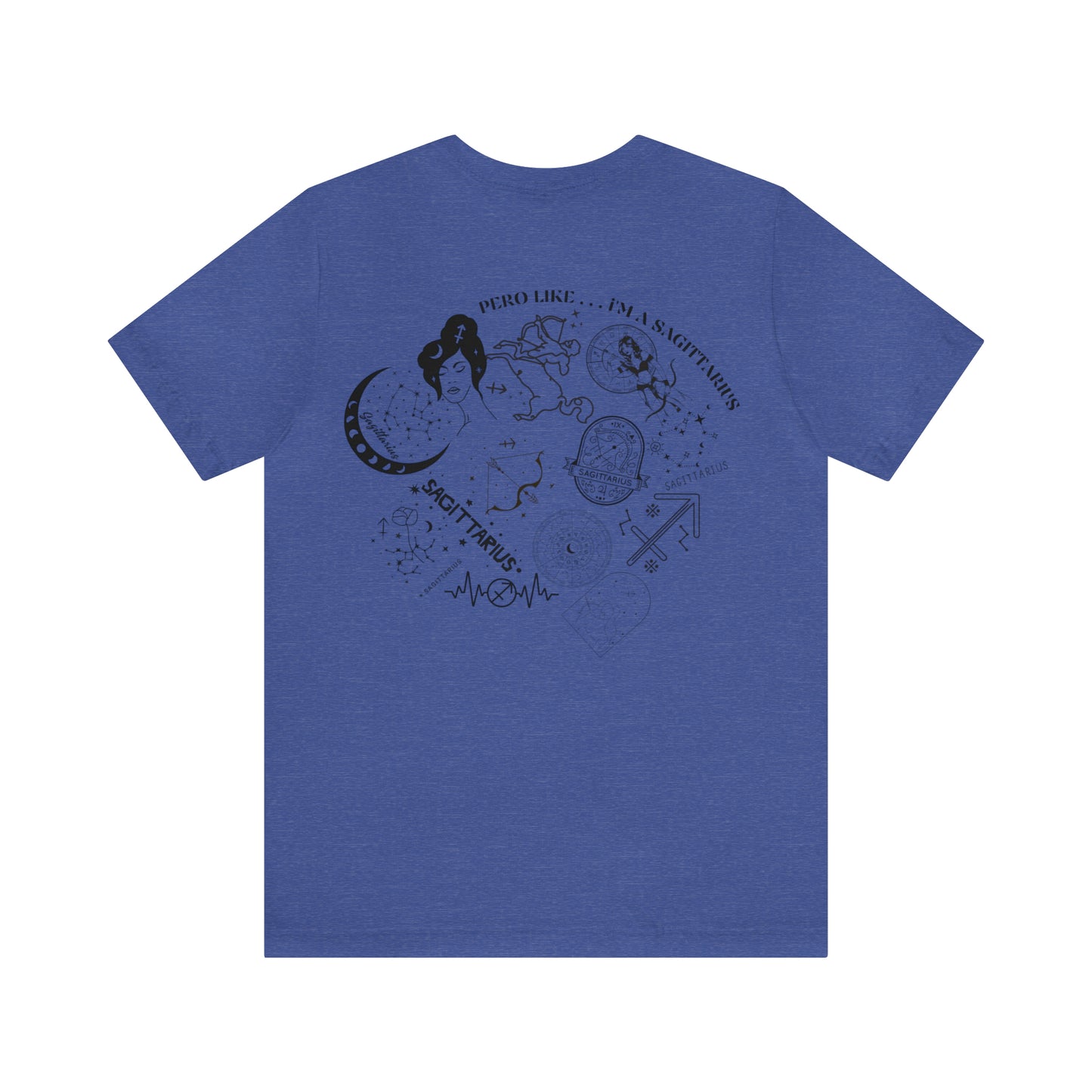 Zodiac Sagittarius - Astrology Unisex Jersey Short Sleeve Tee Front/Back Print
