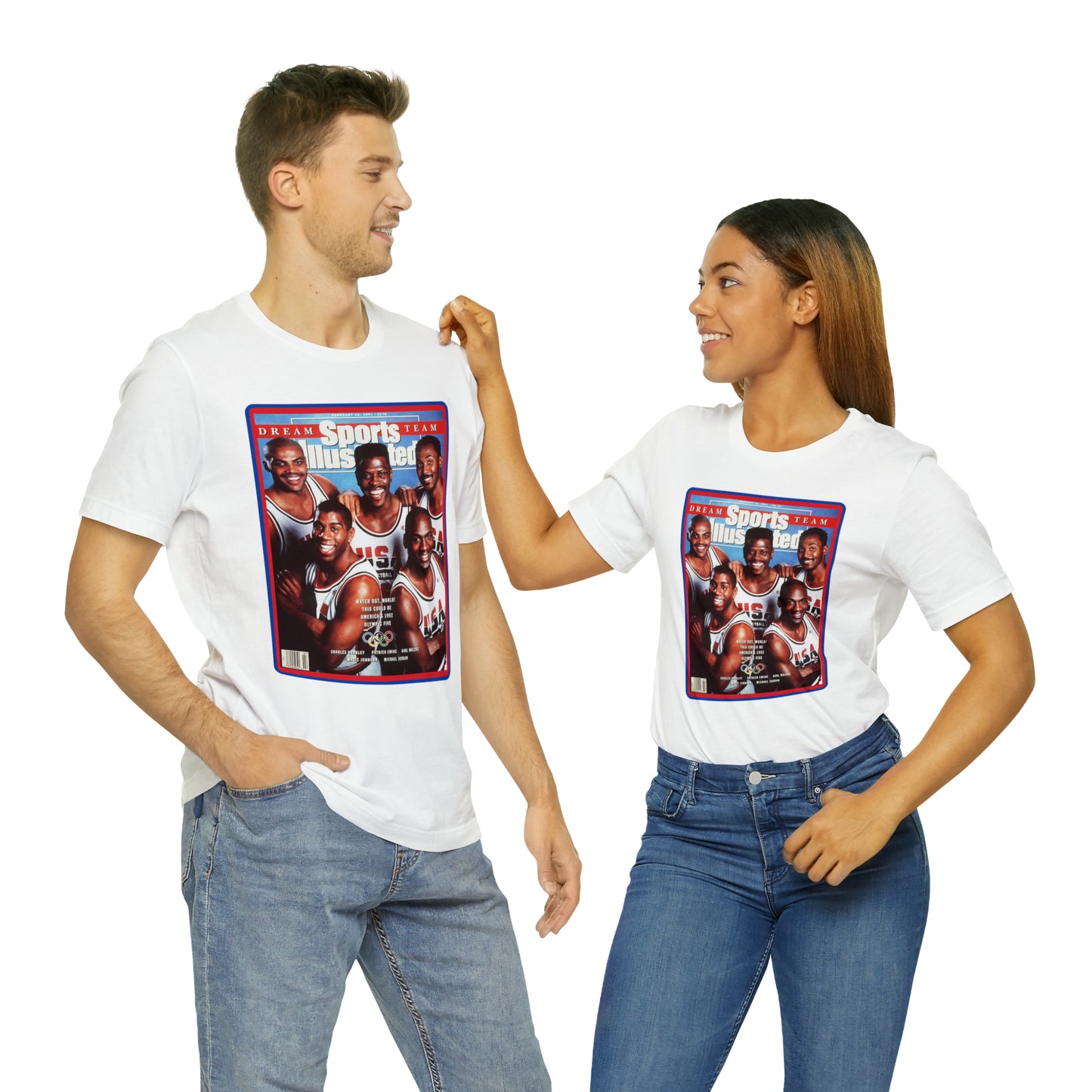 90s Throwback Dream Team Sports Illustrated Magazine Unisex Jersey Short Sleeve Tee