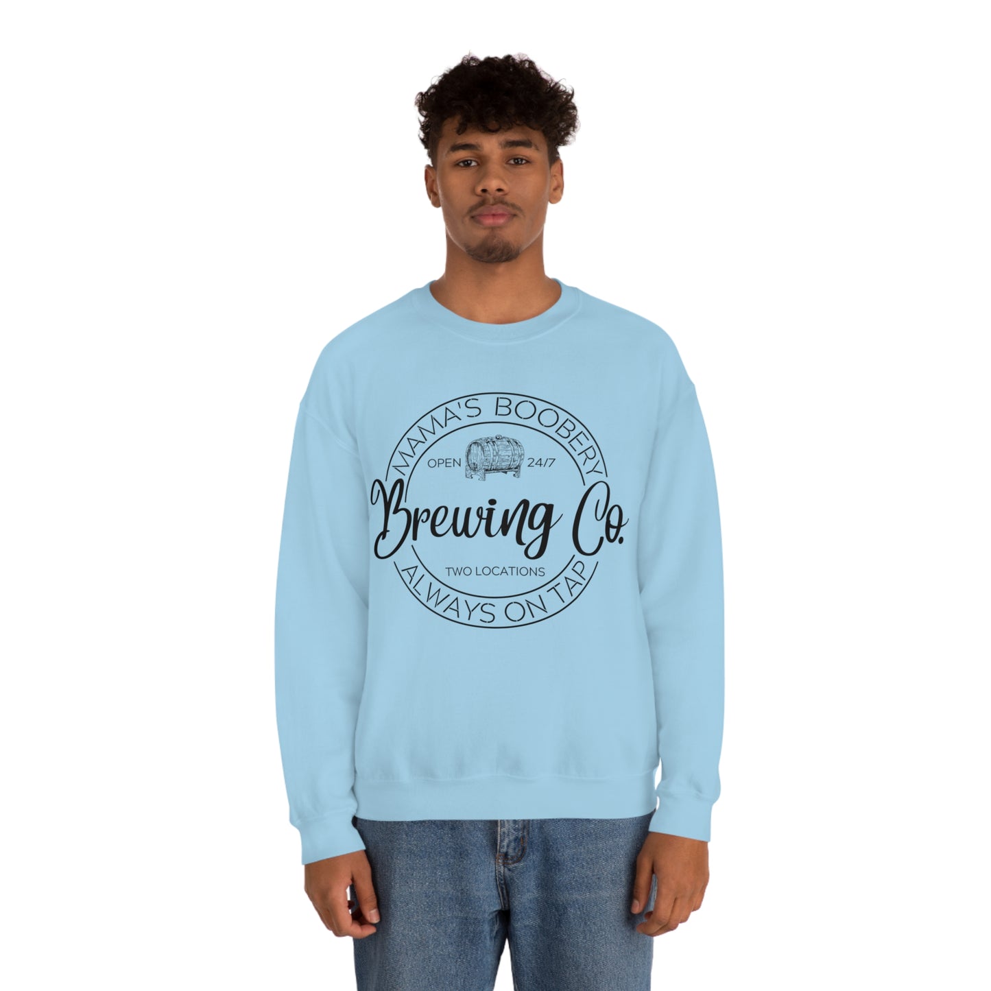 Moms Boobery Brewery Unisex DryBlend® Crewneck Sweatshirt