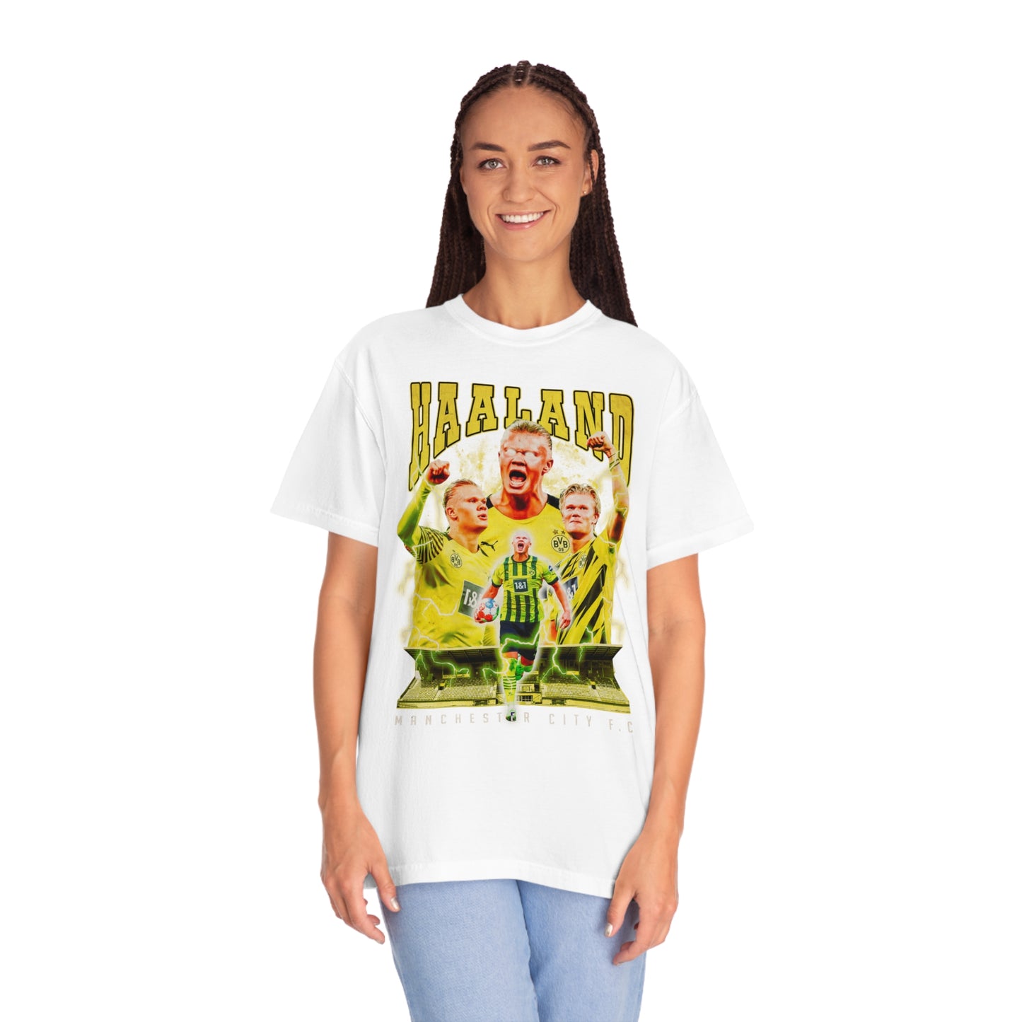 Haaland Soccer Unisex Garment-Dyed T-shirt