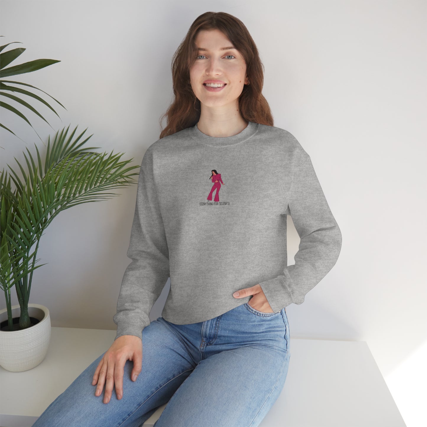 Eeeenything For Selenas Unisex Heavy Blend Crewneck Sweatshirt