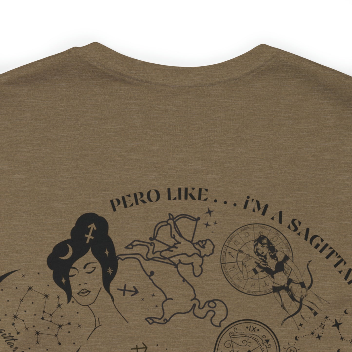 Zodiac Sagittarius - Astrology Unisex Jersey Short Sleeve Tee Front/Back Print