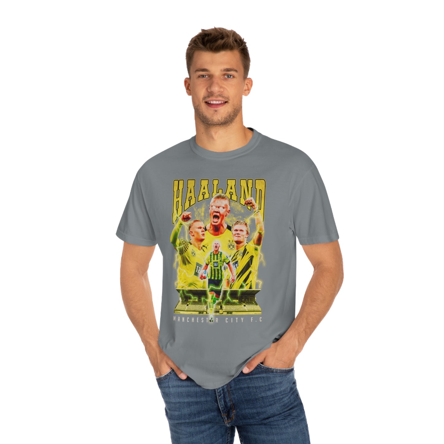Haaland Soccer Unisex Garment-Dyed T-shirt