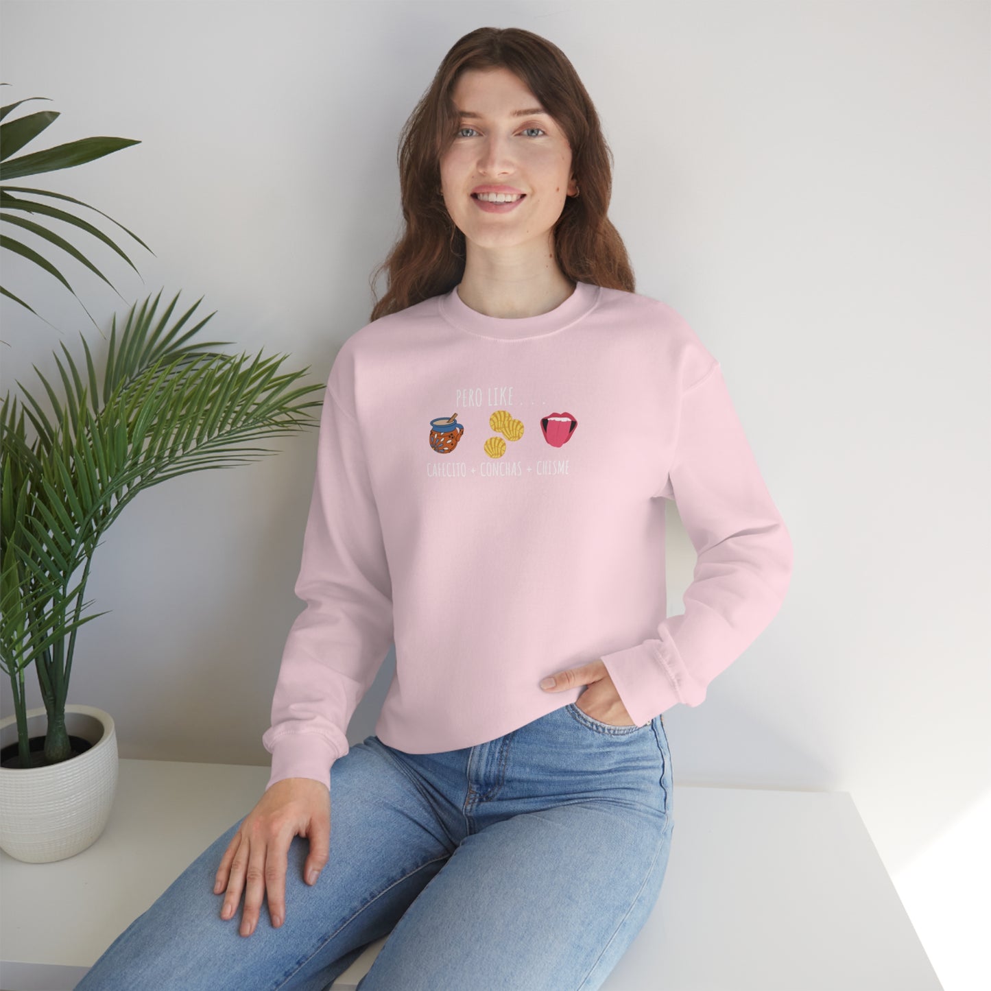Cafecito Conchas Chisme Unisex Heavy Blend Crewneck Sweatshirt