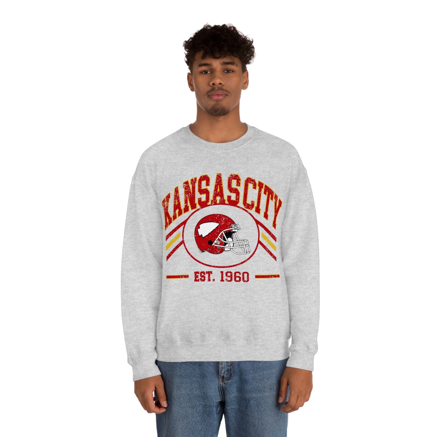 Kansas City Football Unisex Heavy Blend Crewneck Sweatshirt