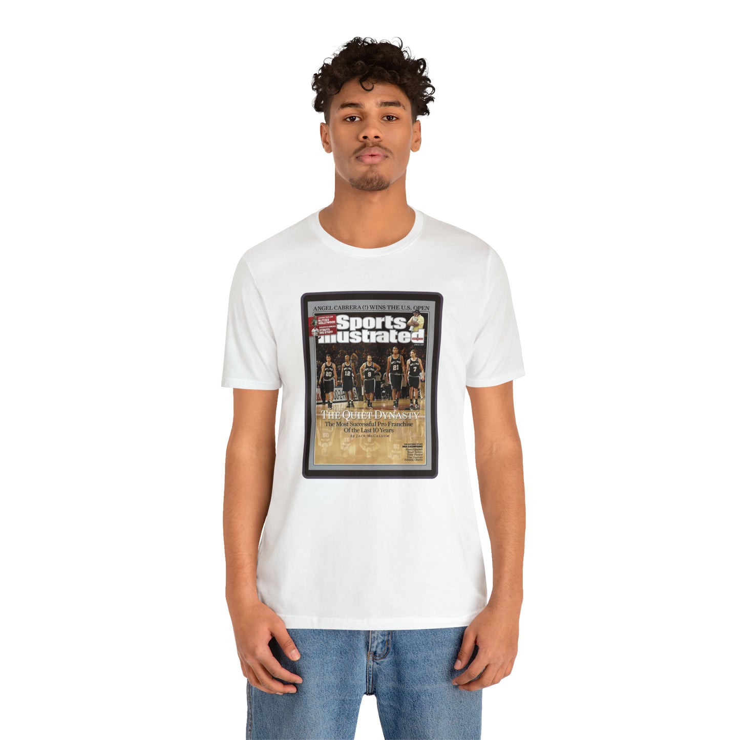 90s Throwback Spurs Basketball Sports Illustrated Unisex Jersey Short Sleeve Tee