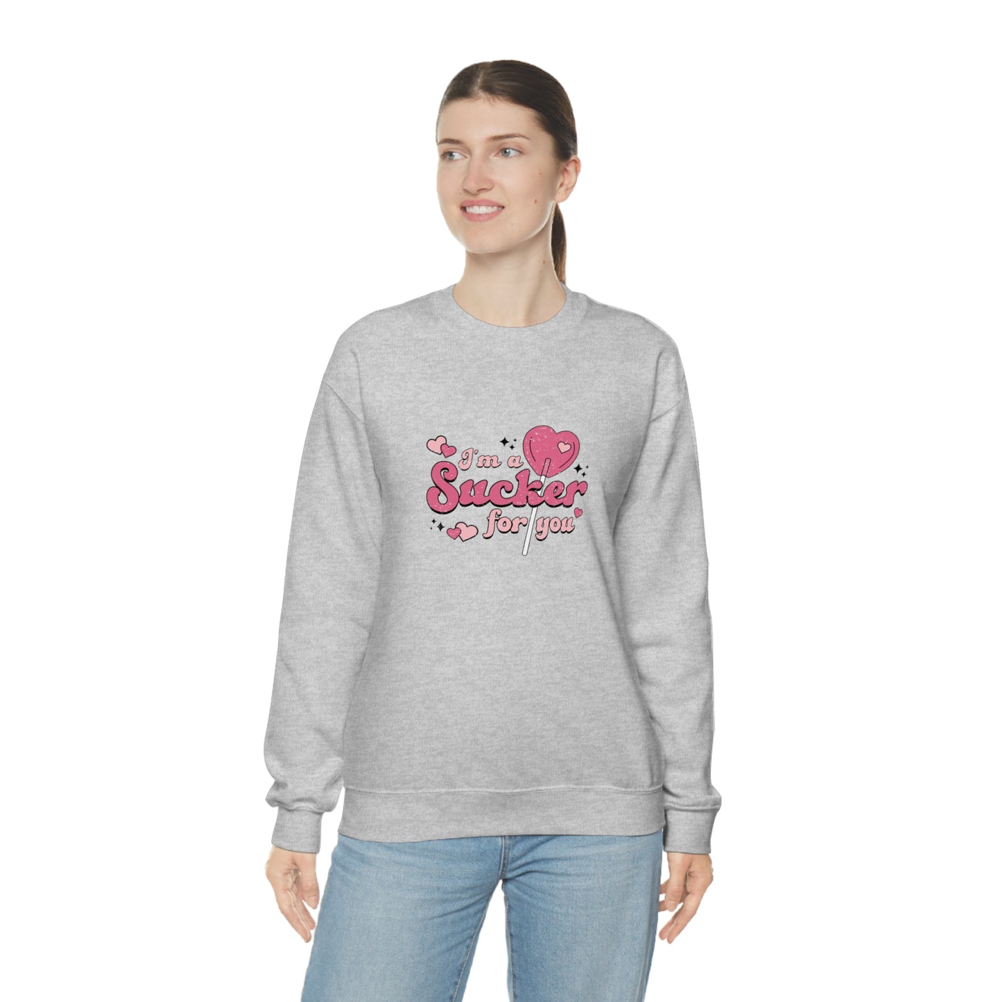 Sucker For You Valentines Day Unisex Heavy Blend Crewneck Sweatshirt