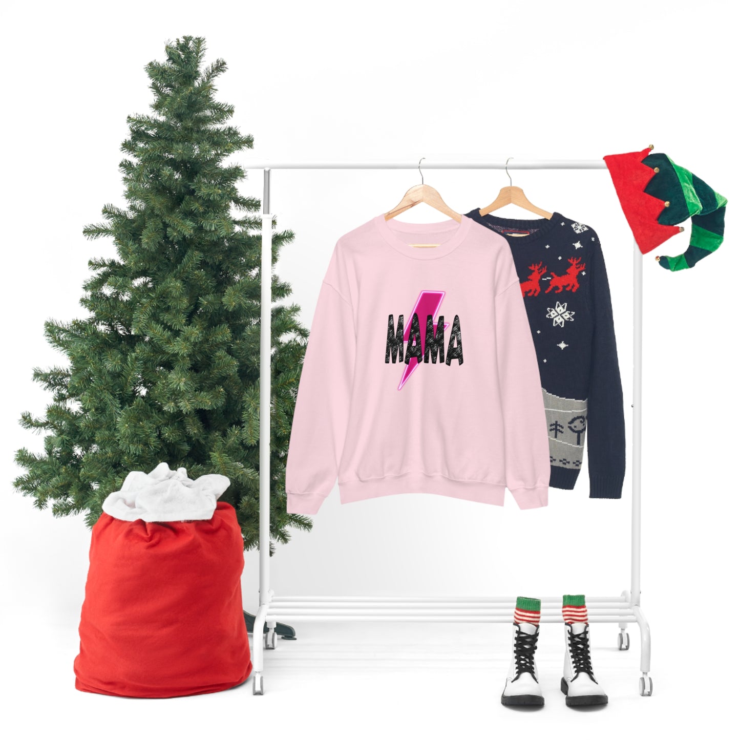 Mama Mommy & Me Matching Set Unisex DryBlend® Crewneck Sweatshirt