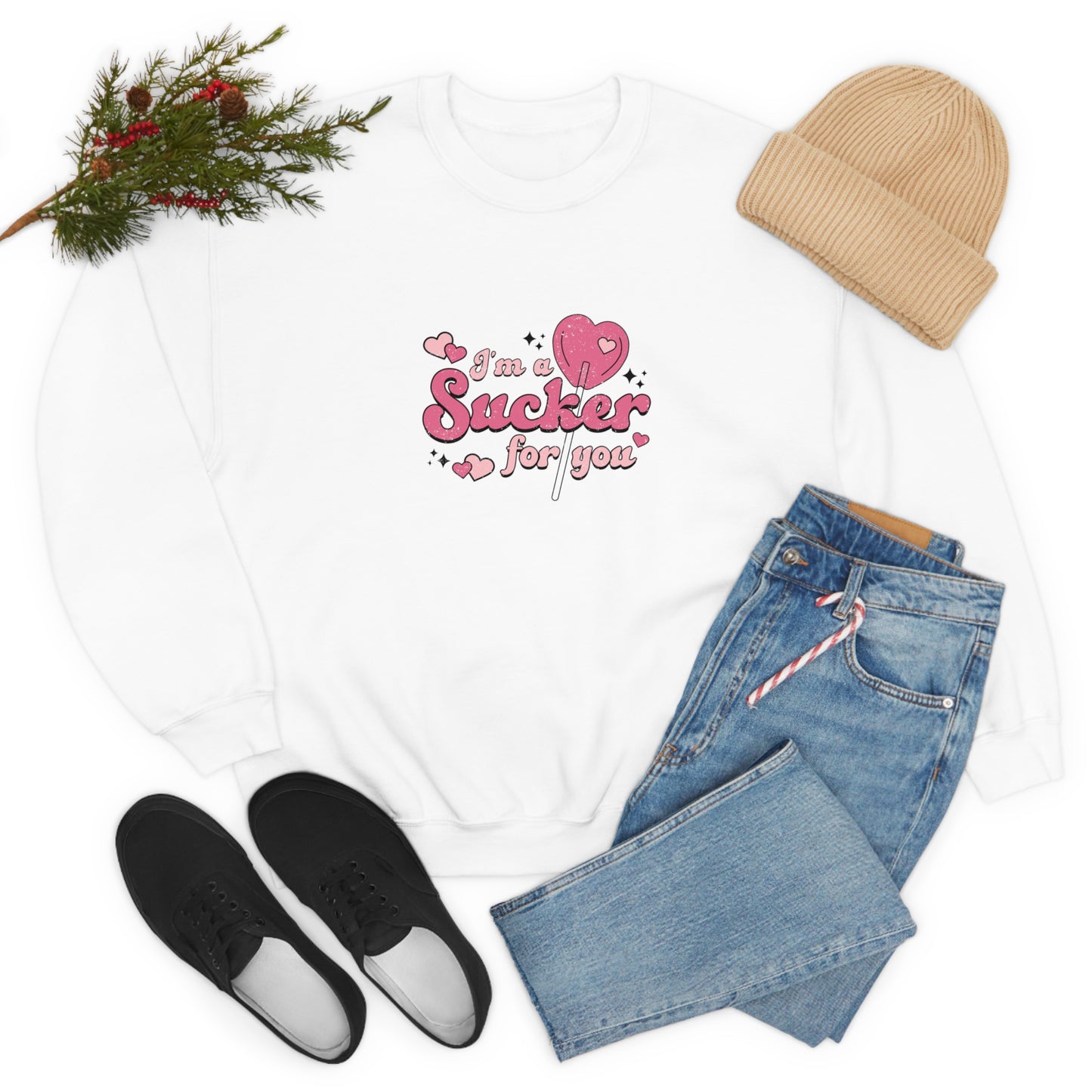 Sucker For You Valentines Day Unisex Heavy Blend Crewneck Sweatshirt