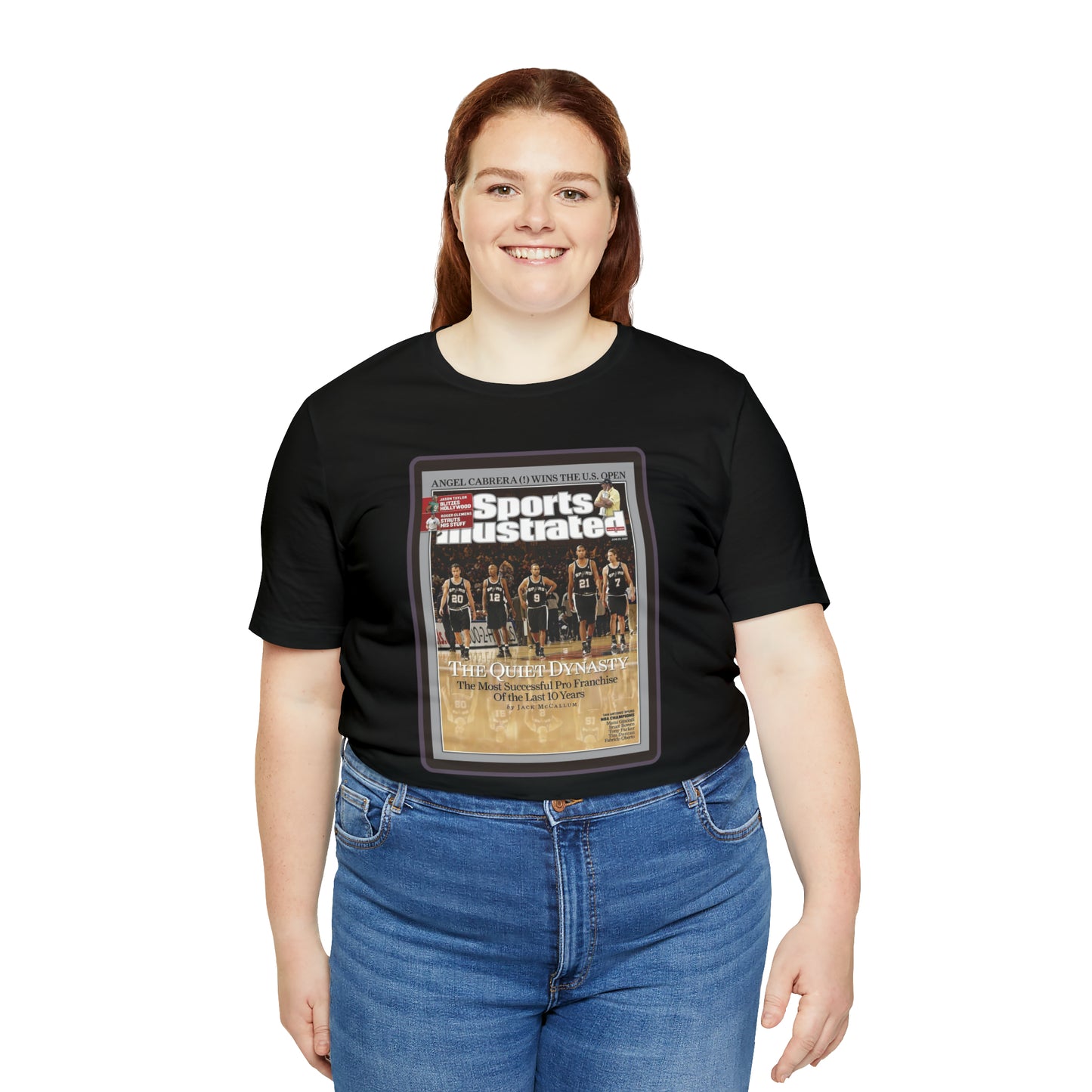 90s Throwback Spurs Basketball Sports Illustrated Unisex Jersey Short Sleeve Tee