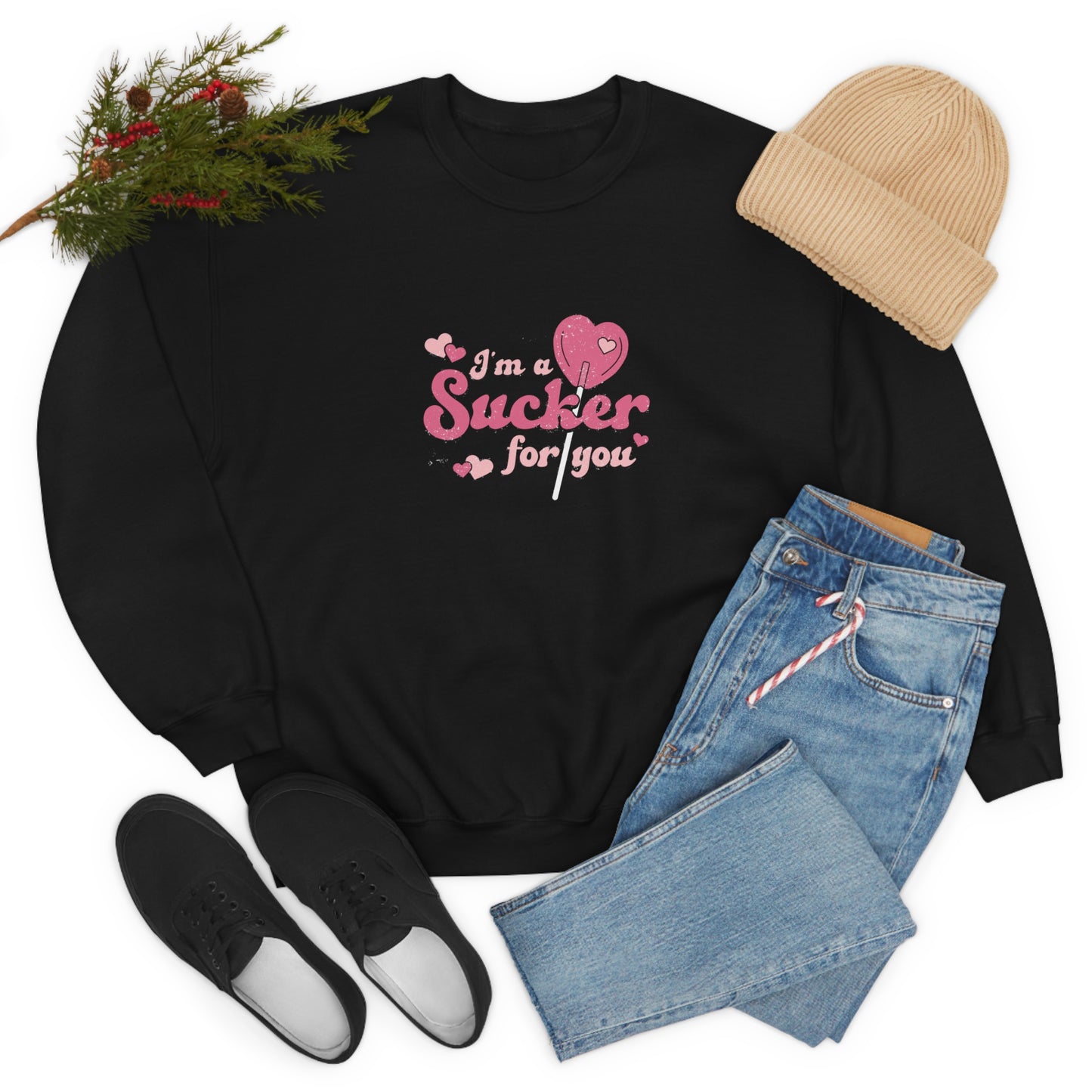 Sucker For You Valentines Day Unisex Heavy Blend Crewneck Sweatshirt