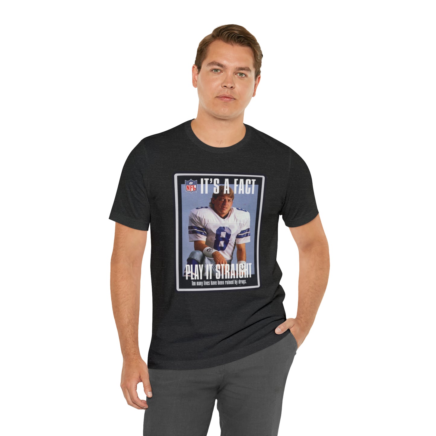 90s Throwback Dallas Cowboys Troy Aikman v2 Sports Illustrated Magazine Unisex Jersey Short Sleeve Tee