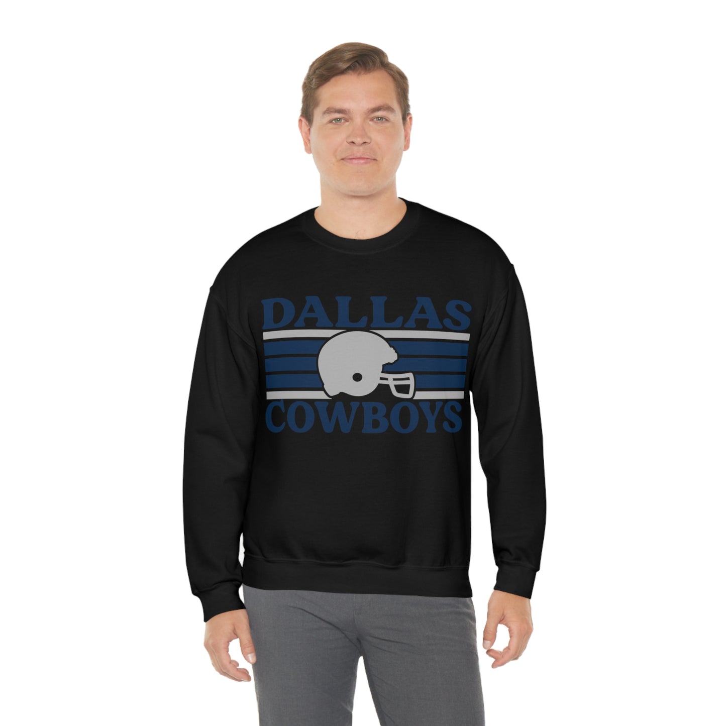 Retro Style Dallas Football Unisex Heavy Blend Crewneck Sweatshirt