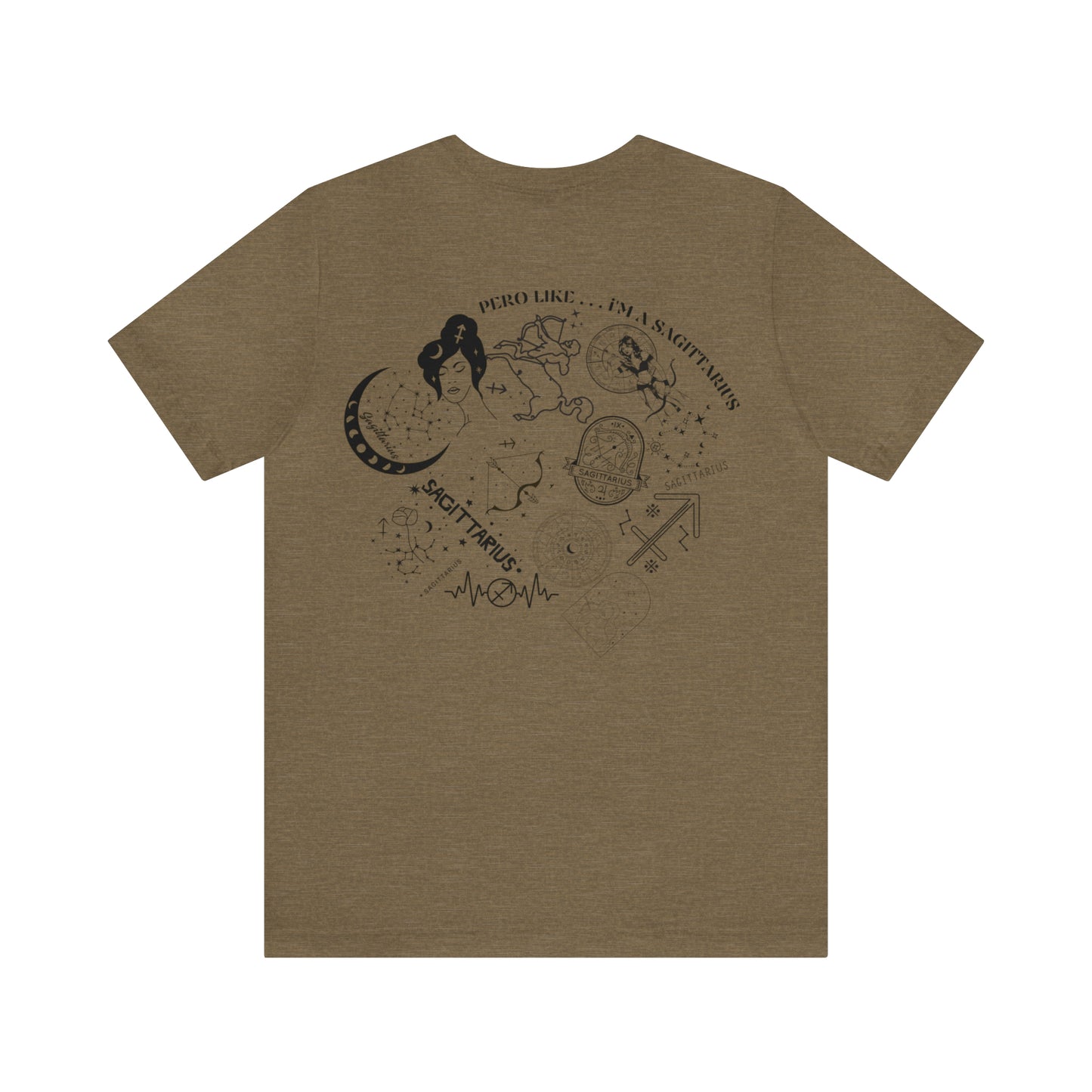 Zodiac Sagittarius - Astrology Unisex Jersey Short Sleeve Tee Front/Back Print
