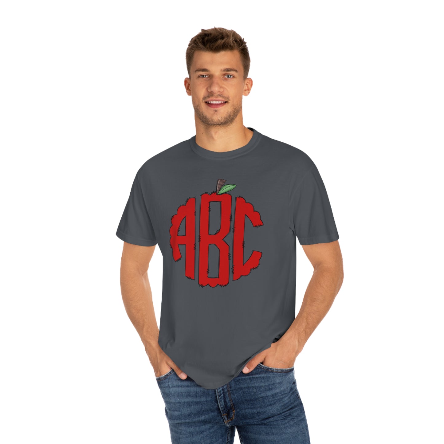 ABC Apple Teacher Unisex Garment-Dyed T-shirt